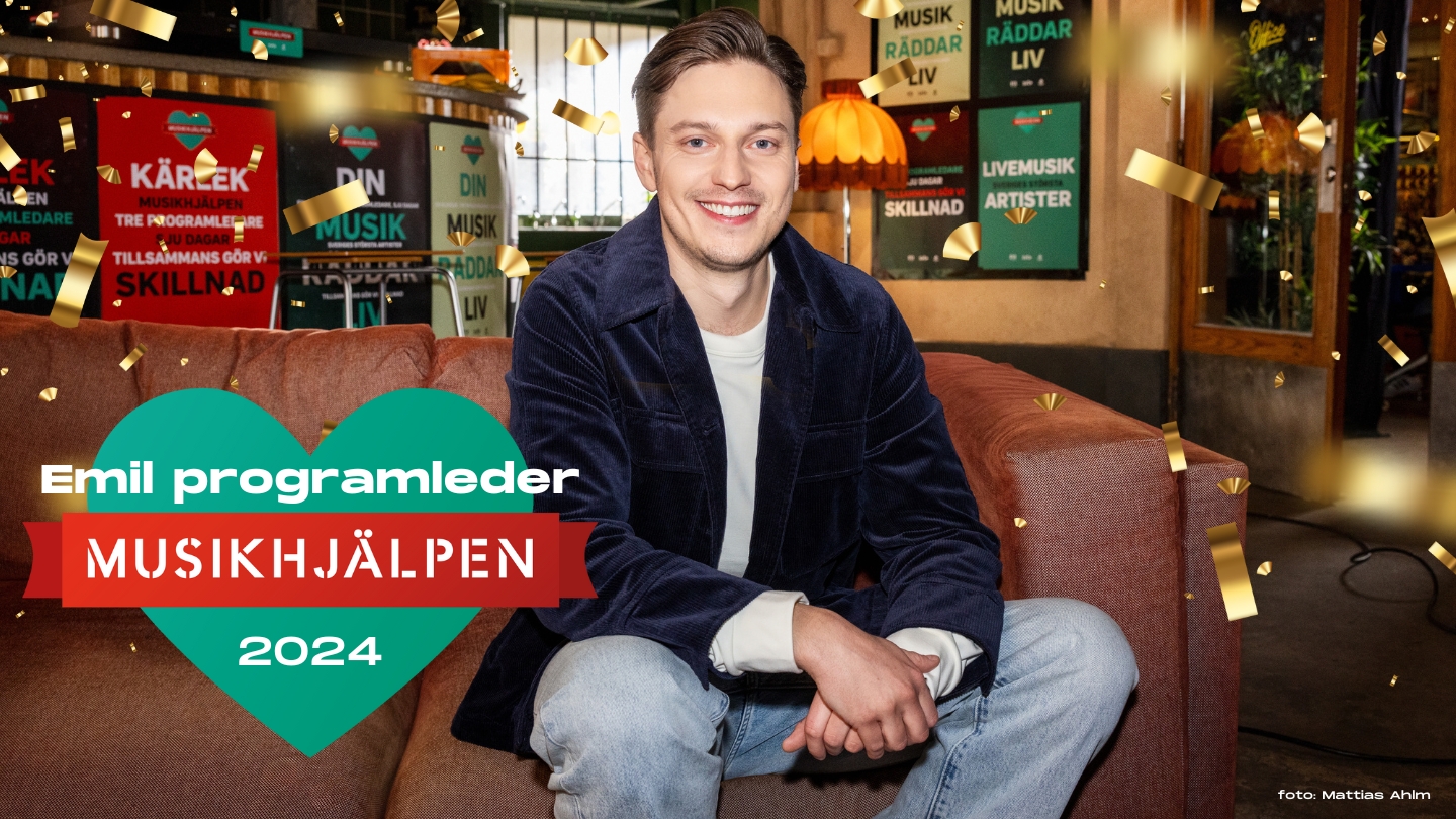 Emil Hansius programledare Musikhjälpen 2024 J:SON Agency manager management agent jakob norlin andersson jsonagency.com